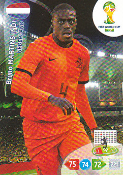 Bruno Martins Indi Netherlands Panini 2014 World Cup #253